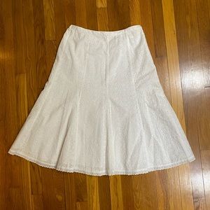 White Eyelet Skirt by JM Collection
